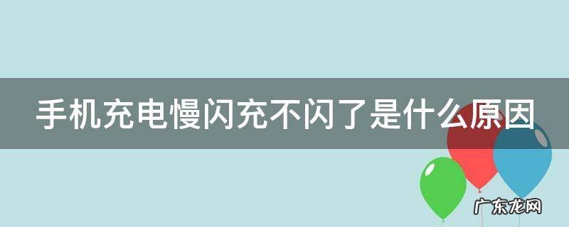手机充电慢闪充不闪了是什么原因