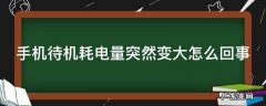 手机待机耗电量突然变大怎么回事