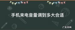 手机来电音量调到多大合适