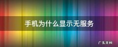 手机为什么显示无服务