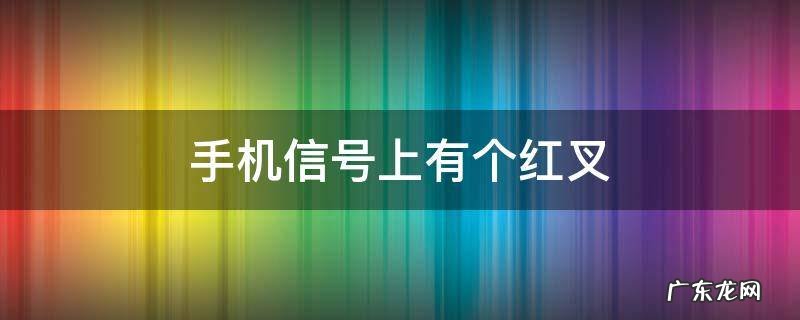 手机信号上有个红叉