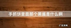 手抓饼里面那个黑酱是什么啊