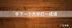 手下一个天字打一成语