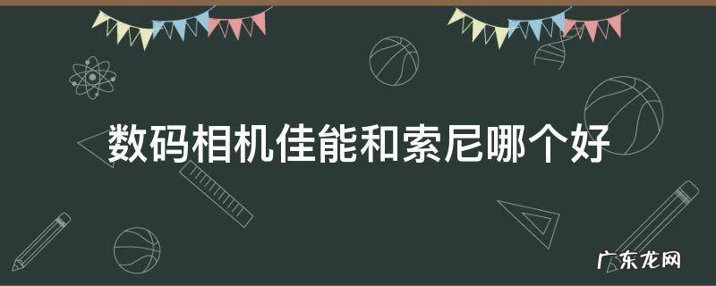 数码相机佳能和索尼哪个好
