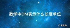 数学中DM表示什么长度单位