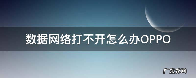 数据网络打不开怎么办OPPO