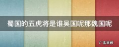 蜀国的五虎将是谁吴国呢那魏国呢