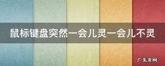 鼠标键盘突然一会儿灵一会儿不灵