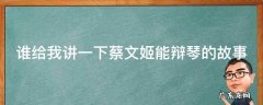 谁给我讲一下蔡文姬能辩琴的故事