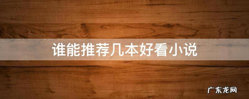 谁能推荐几本好看小说