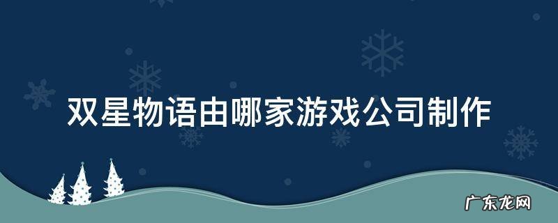 双星物语由哪家游戏公司制作