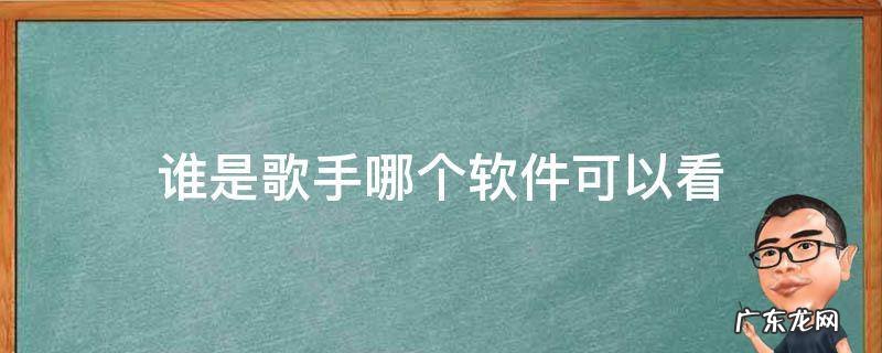 谁是歌手哪个软件可以看