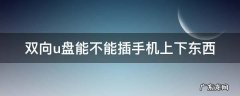 双向u盘能不能插手机上下东西