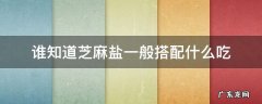 谁知道芝麻盐一般搭配什么吃