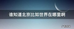 谁知道北京比如世界在哪里啊