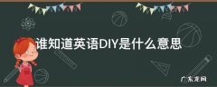 谁知道英语DIY是什么意思