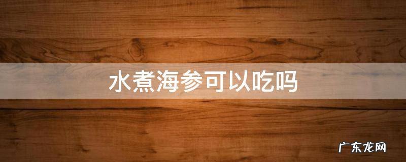 水煮海参可以吃吗
