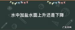 水中加盐水面上升还是下降