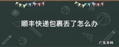 顺丰快递包裹丢了怎么办