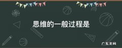 思维的一般过程是