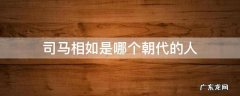 司马相如是哪个朝代的人