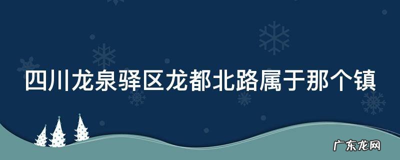 四川龙泉驿区龙都北路属于那个镇