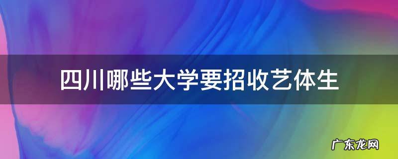 四川哪些大学要招收艺体生
