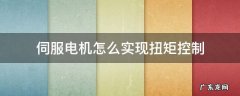 伺服电机怎么实现扭矩控制