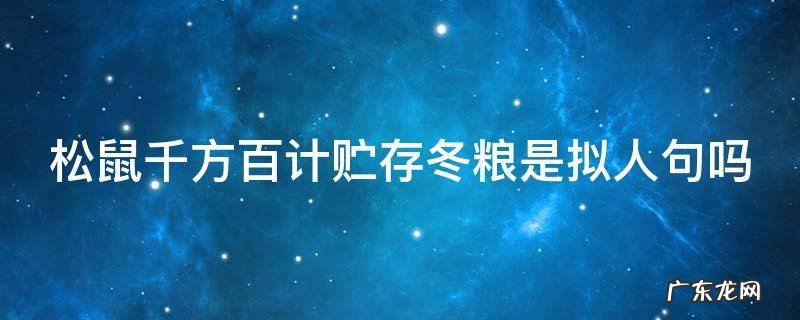 松鼠千方百计贮存冬粮是拟人句吗