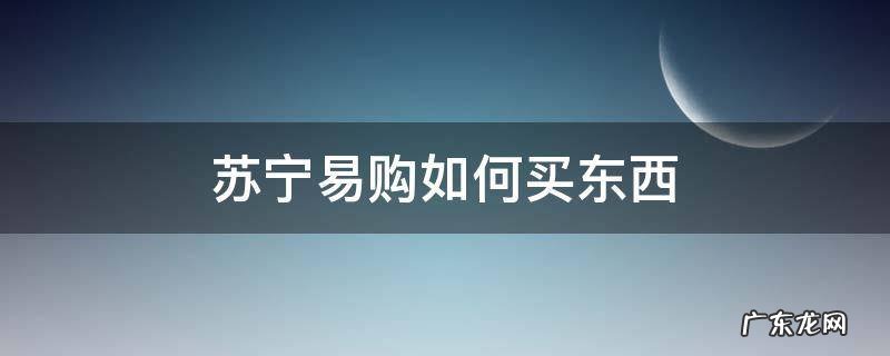 苏宁易购如何买东西