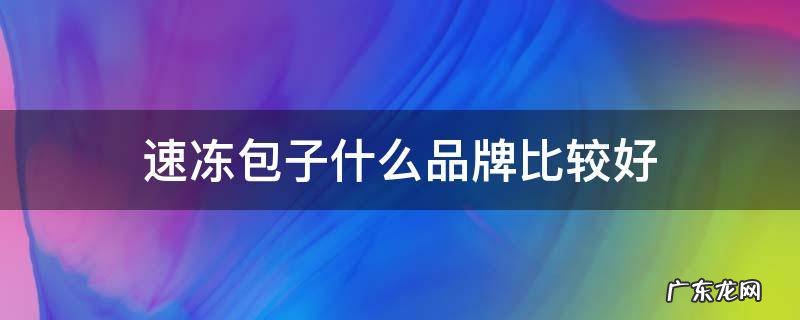 速冻包子什么品牌比较好