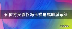 孙传芳吴佩俘冯玉祥是属哪派军阀