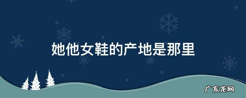 她他女鞋的产地是那里