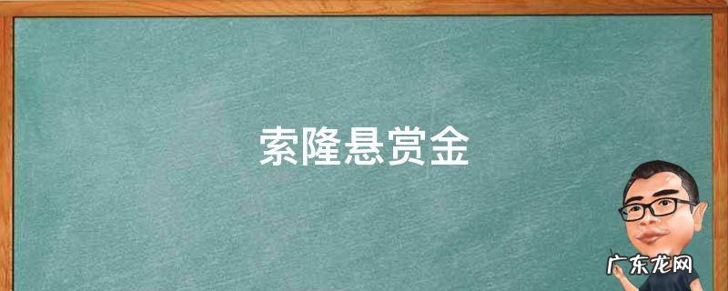 索隆悬赏金