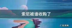 索尼被谁收购了