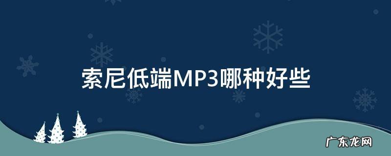 索尼低端MP3哪种好些