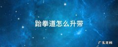 跆拳道怎么升带