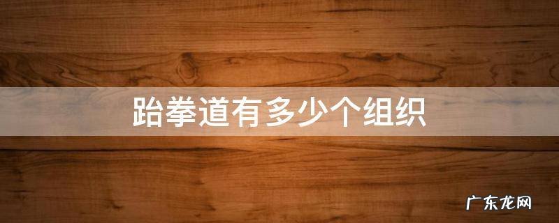 跆拳道有多少个组织