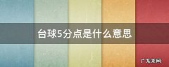 台球5分点是什么意思