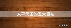 太平天国的五大领袖