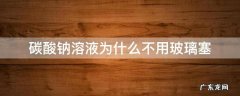 碳酸钠溶液为什么不用玻璃塞