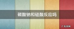 碳酸钠和硅酸反应吗