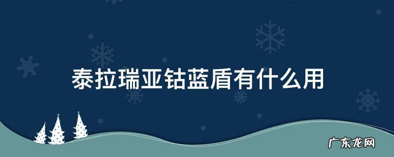 泰拉瑞亚钴蓝盾有什么用