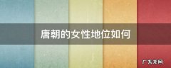 唐朝的女性地位如何