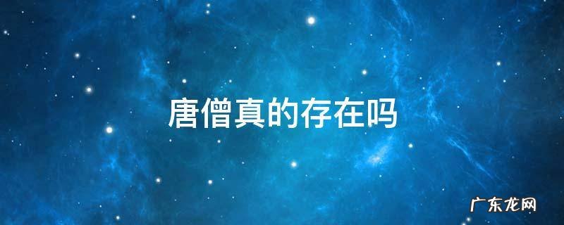唐僧真的存在吗