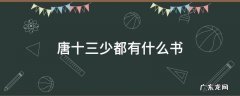 唐十三少都有什么书