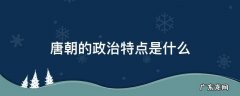 唐朝的政治特点是什么