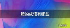 腾的成语有哪些