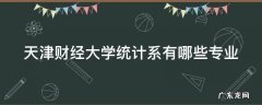 天津财经大学统计系有哪些专业