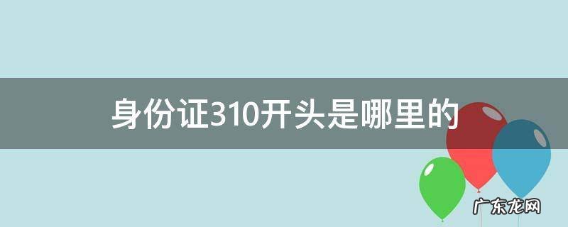 身份证310开头是哪里的,身份证310开头是哪里的身份证